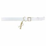 White belt with brass buckle