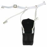 White waistbelt with straps with black cartridge box