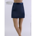 Female Secretary Navy Color Business Skirt (Blue)
