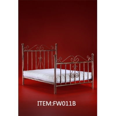 Lit en métal avec matelas (Bronze)