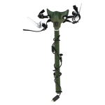 Green Oxygen Mask with Hoses, Straps, and Cables