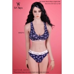 Classic Back Crossover Underwear Set (Blue)