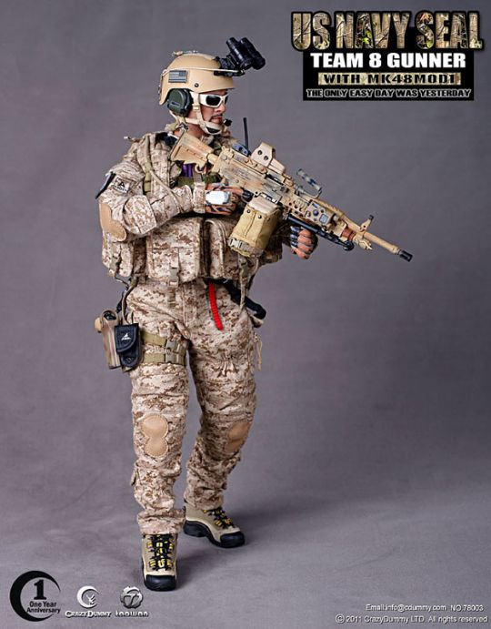 US NAVY SEAL Team 8 Gunner with MK48 Mod1 Crazy Dummy - Machinegun