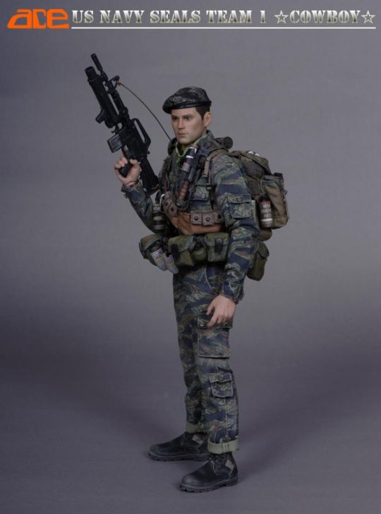 ACE Navy Seals Cowboy フィギュアセット Monkey Depot - Boxed Figure: ACE US Navy Seals Team 1 CowBoy