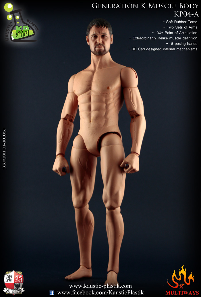 Generation K Muscle Caucasian Male Body (Type A) Kaustic Plastik
