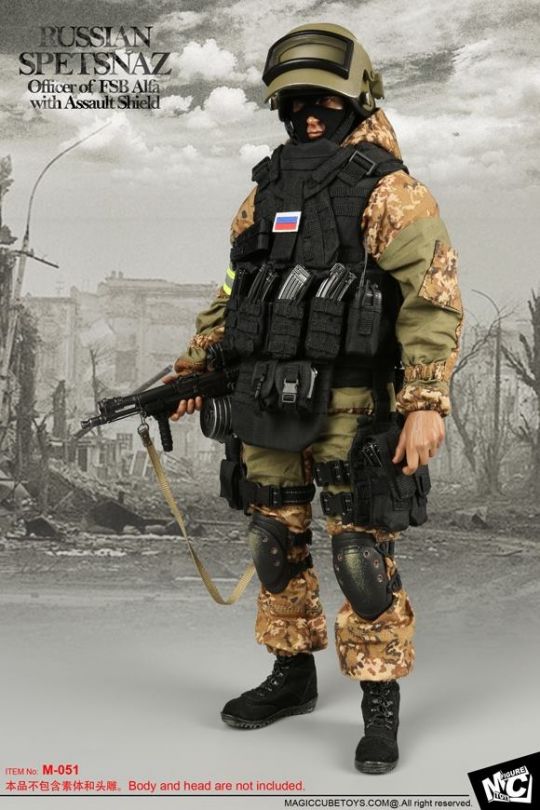 ミリタリー LW007 SPETSNAZ FSB ALPHA GROUP SHIELDER Crazy Figure LW007 Russian FSB Alpha Heavy Shield Hand - V