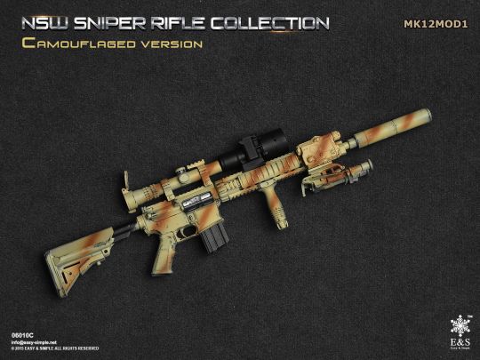 NSW Sniper Rifle MK12 MOD1 (Camouflaged Version) Easy