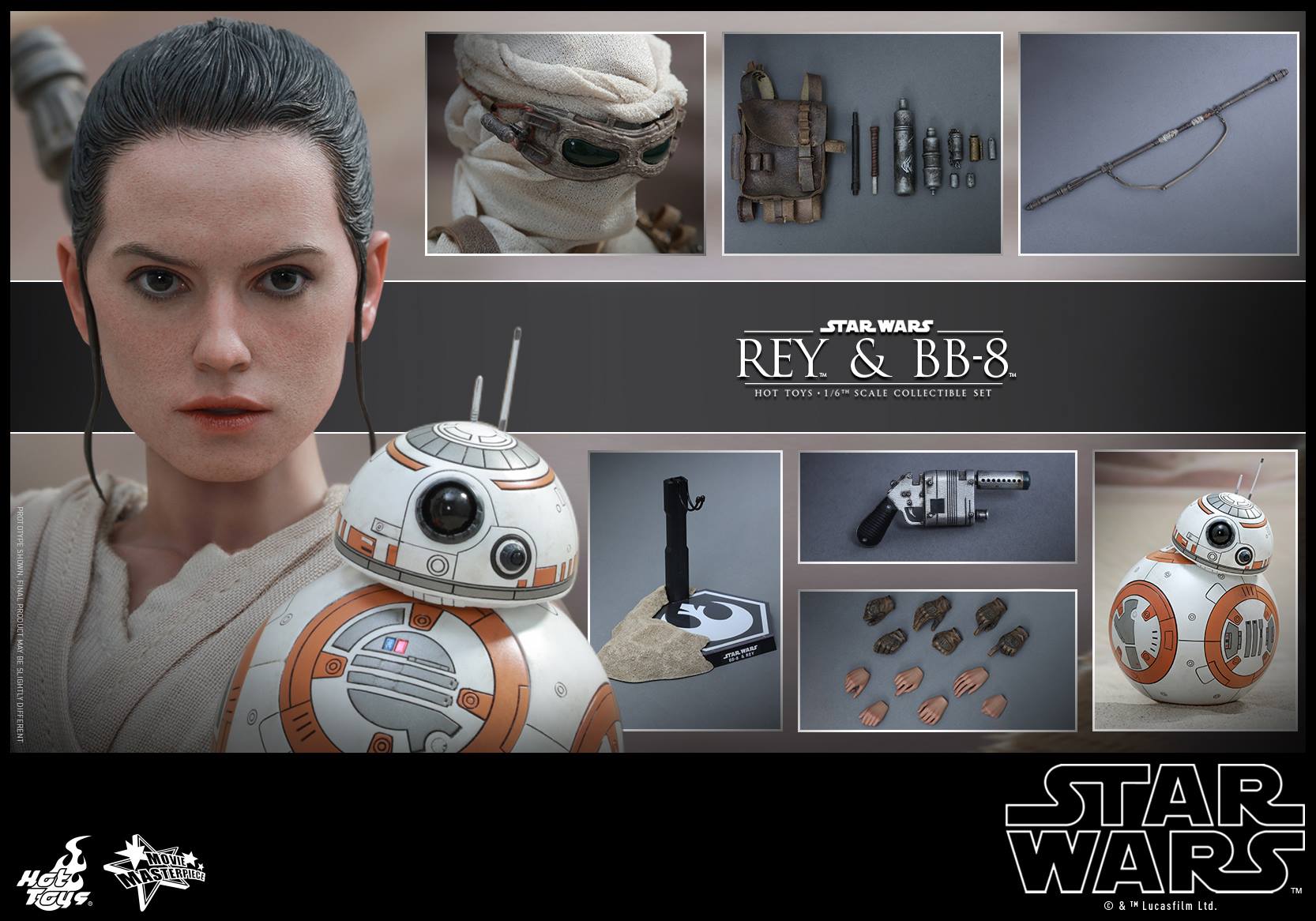 Star Wars Rey & BB-8 フィギュアセット Star Wars : The Force Awakens - Rey & BB-8 Pack / QUICK-TOY