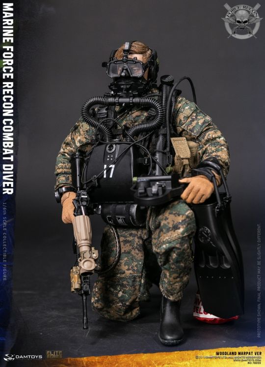 Marine Force Recon Combat Diver (Woodland Marpat Version) Dam Toys