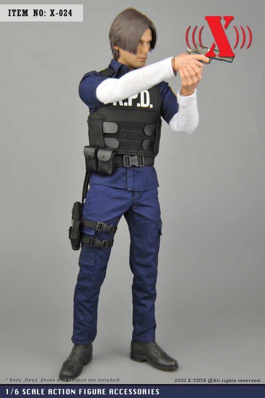 Raccoon City Police Department Set (Blue) X Toys - Machinegun