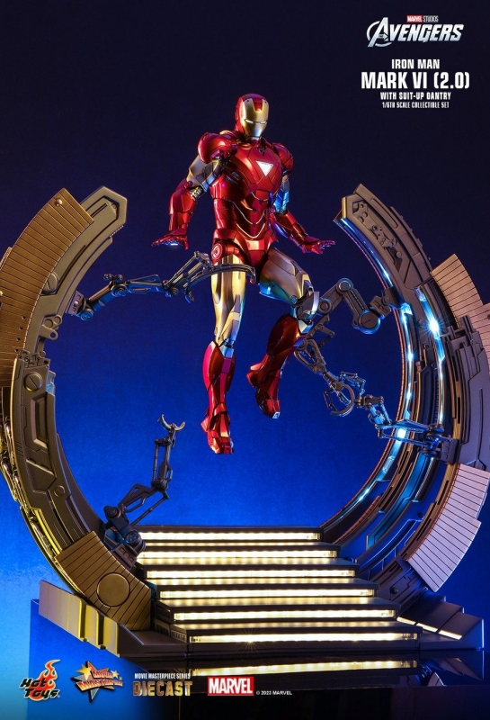 The Avengers - Iron Man Mark VI 2.0 with Suit-Up Gantry Hot Toys